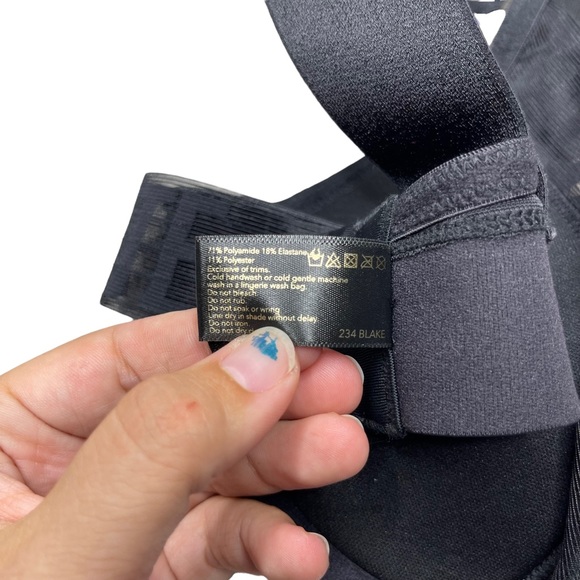 Honey Birdette Blake Black Mesh Bandage Strappy Bra Lingerie - Picture 12 of 13